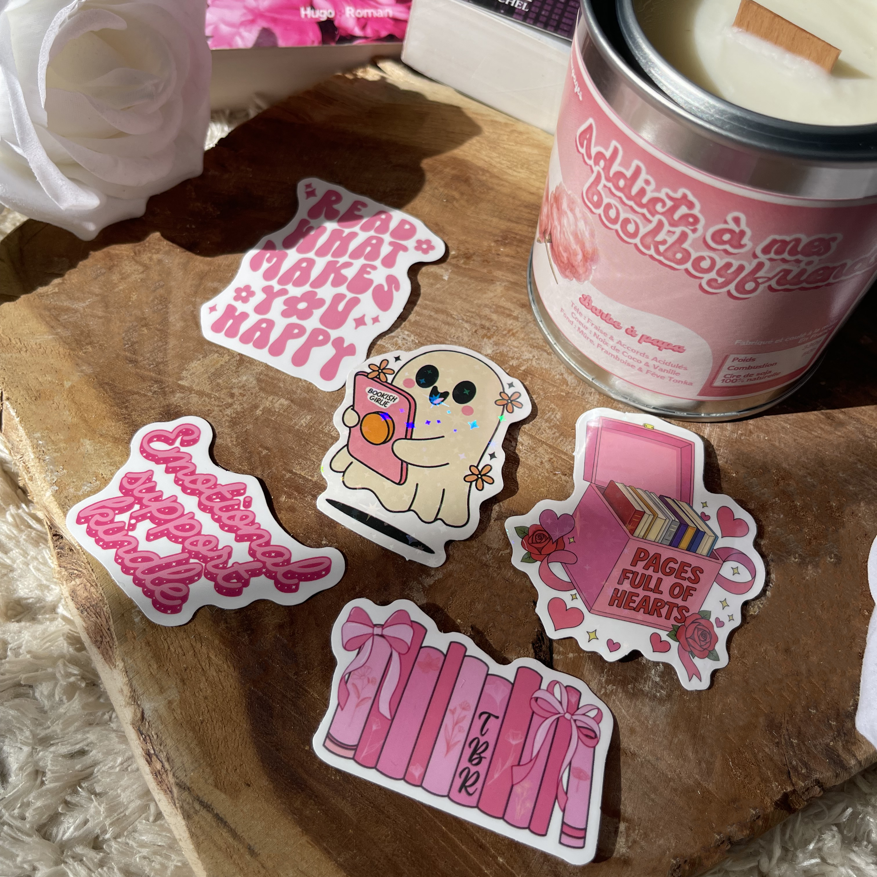 Emotional support kindle - Pack de 5 Stickers