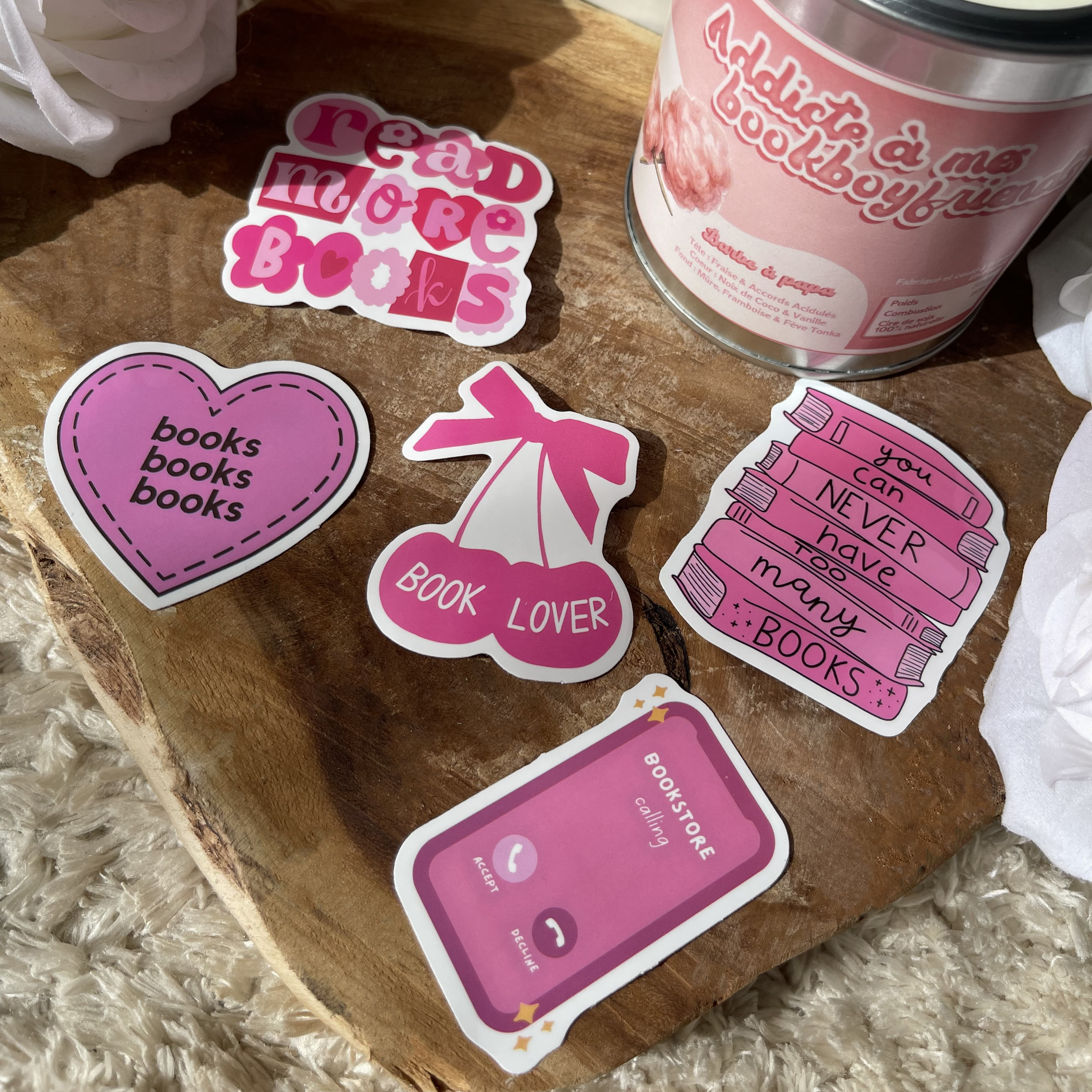 Book lover - Pack de 5 Stickers