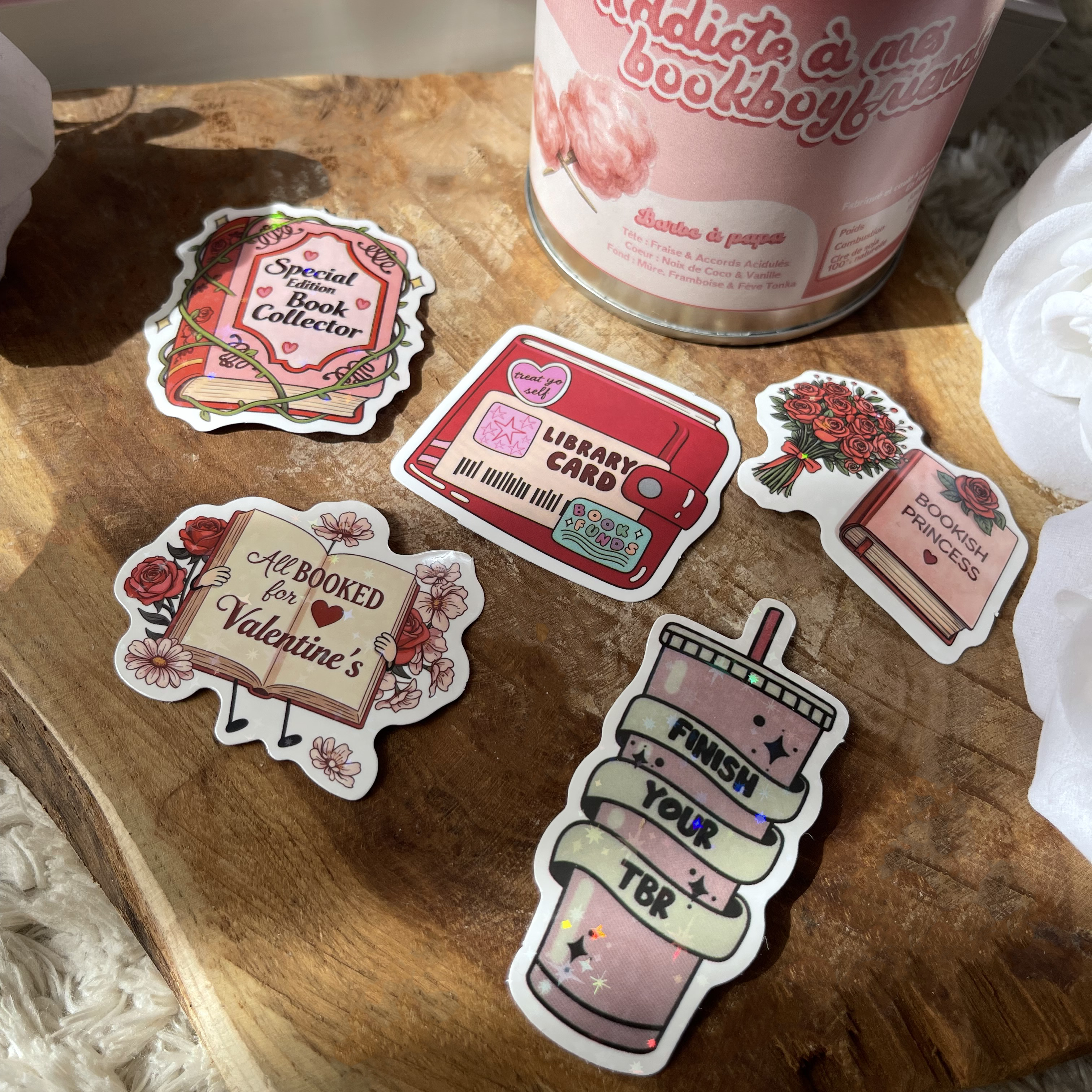 Library card - Pack de 5 Stickers